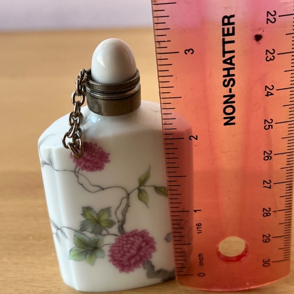 ANTIQUE VINTAGE LIMOGES FRANCE PORCELAIN PERFUME BOTTLES PINK PEONIES FLOWER 2PC - Picture 8 of 16